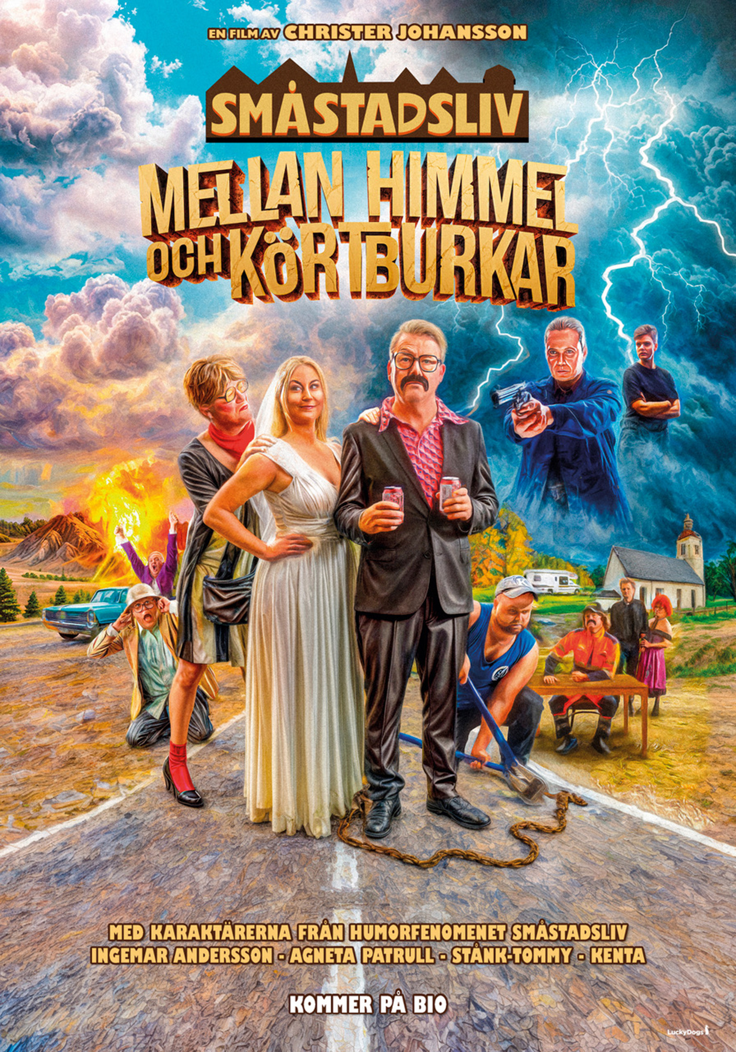 Poster: Småstadsliv: Mellan himmel och körtburkar